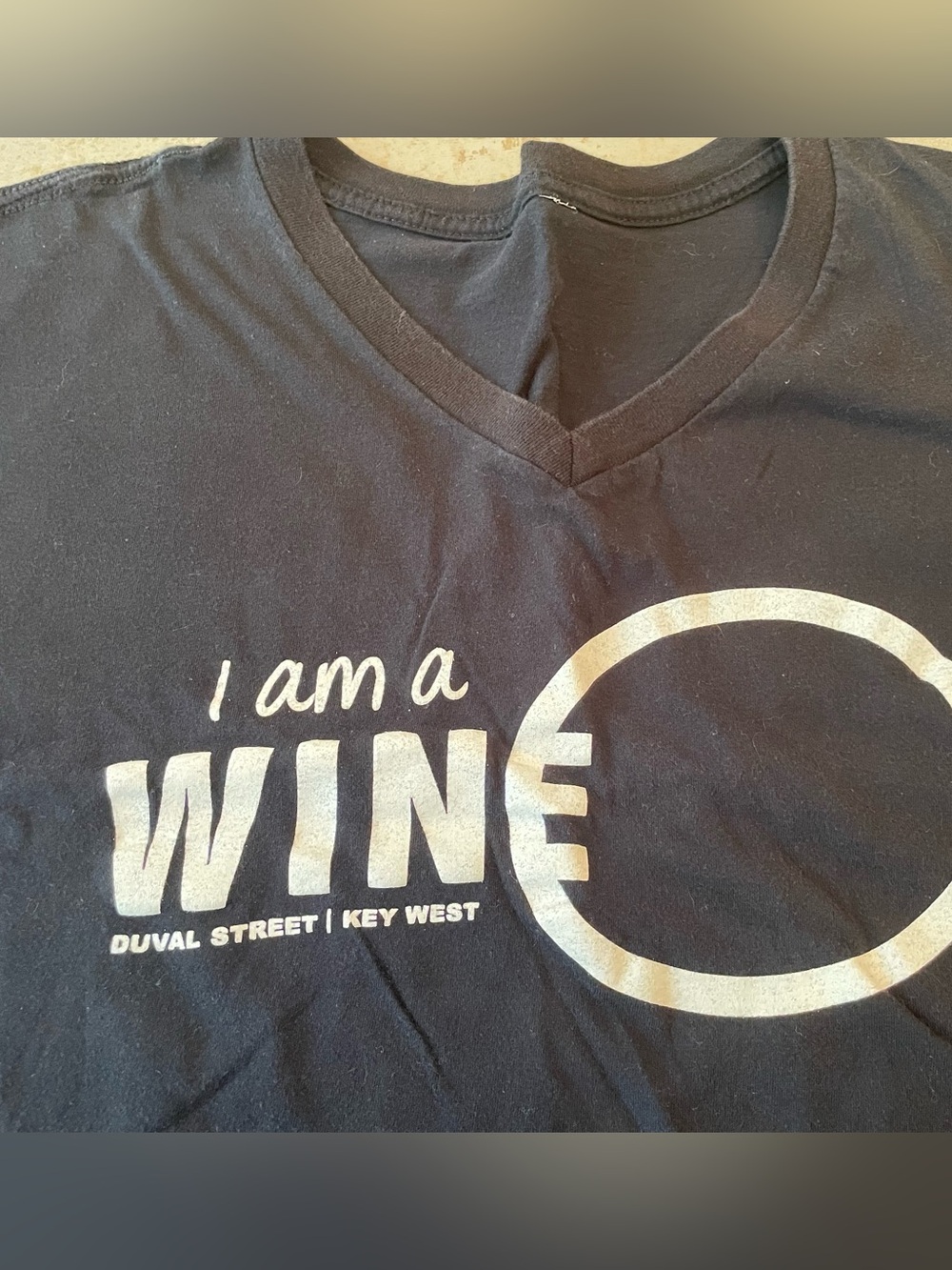 Such a conversation starter! I am a Wine O t-shirt! Black. Size XL. Women’s